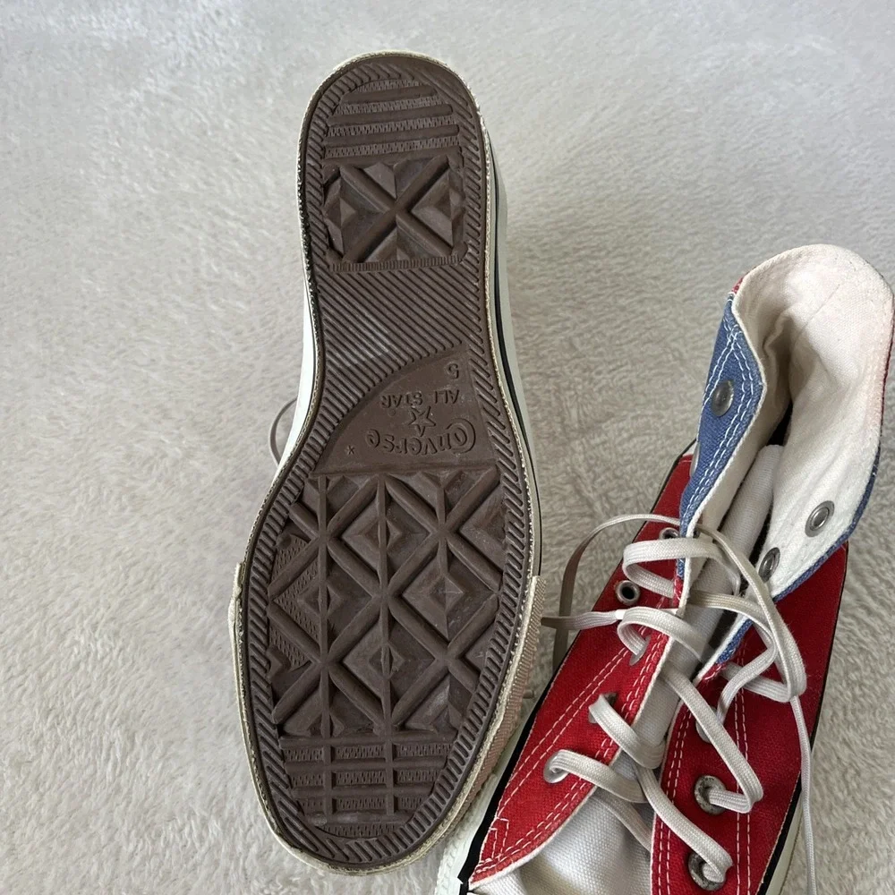 Vtg 90s Converse Chuck Taylor All Star USA Made‎ Red White & Blue Men 5 Women 7